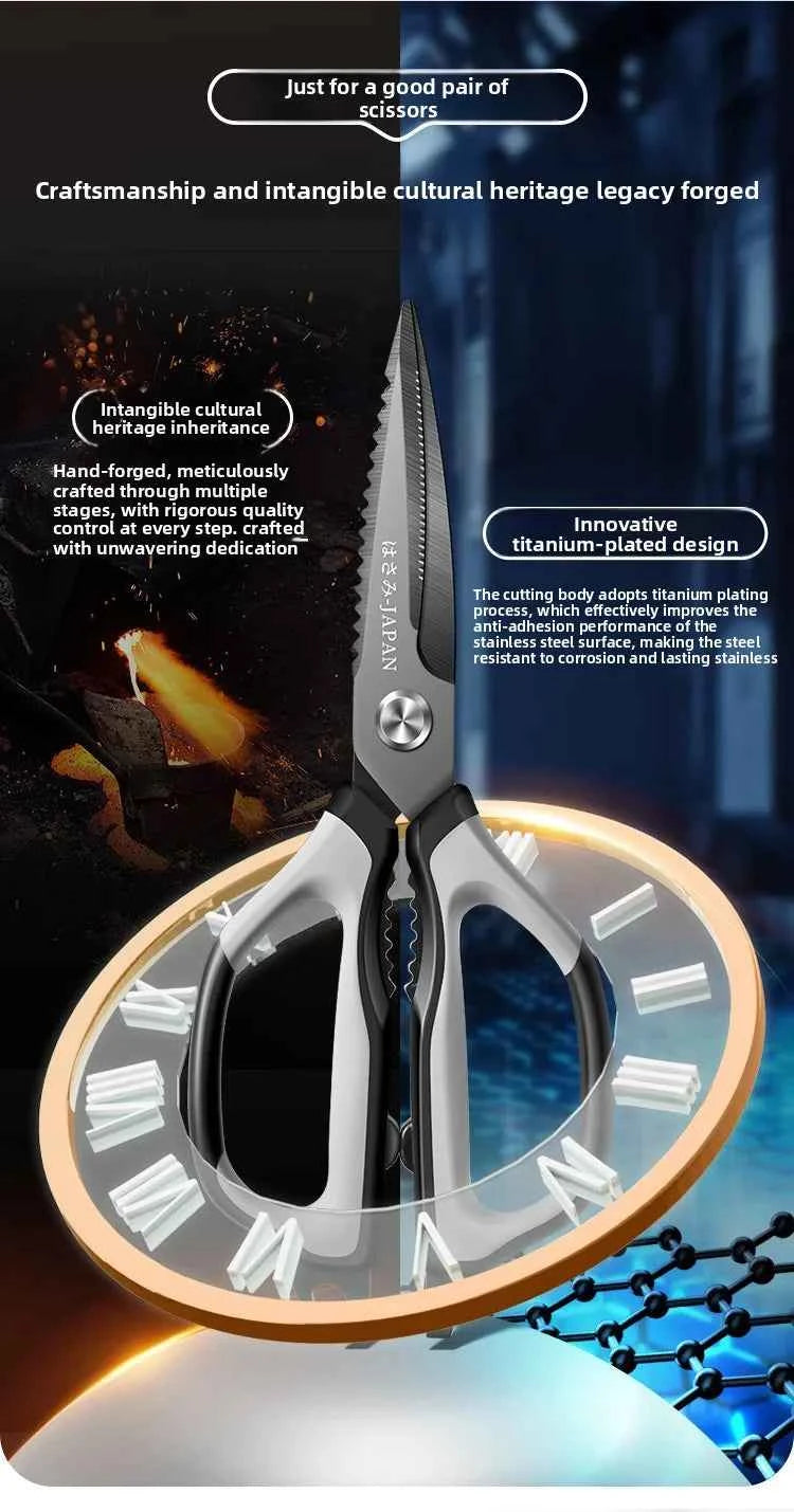 Kitchen Scissors All Purpose  kitchen gadgets utensils Stainless Steel Cooking Shears for Cutting Meat Food Fish Poultry