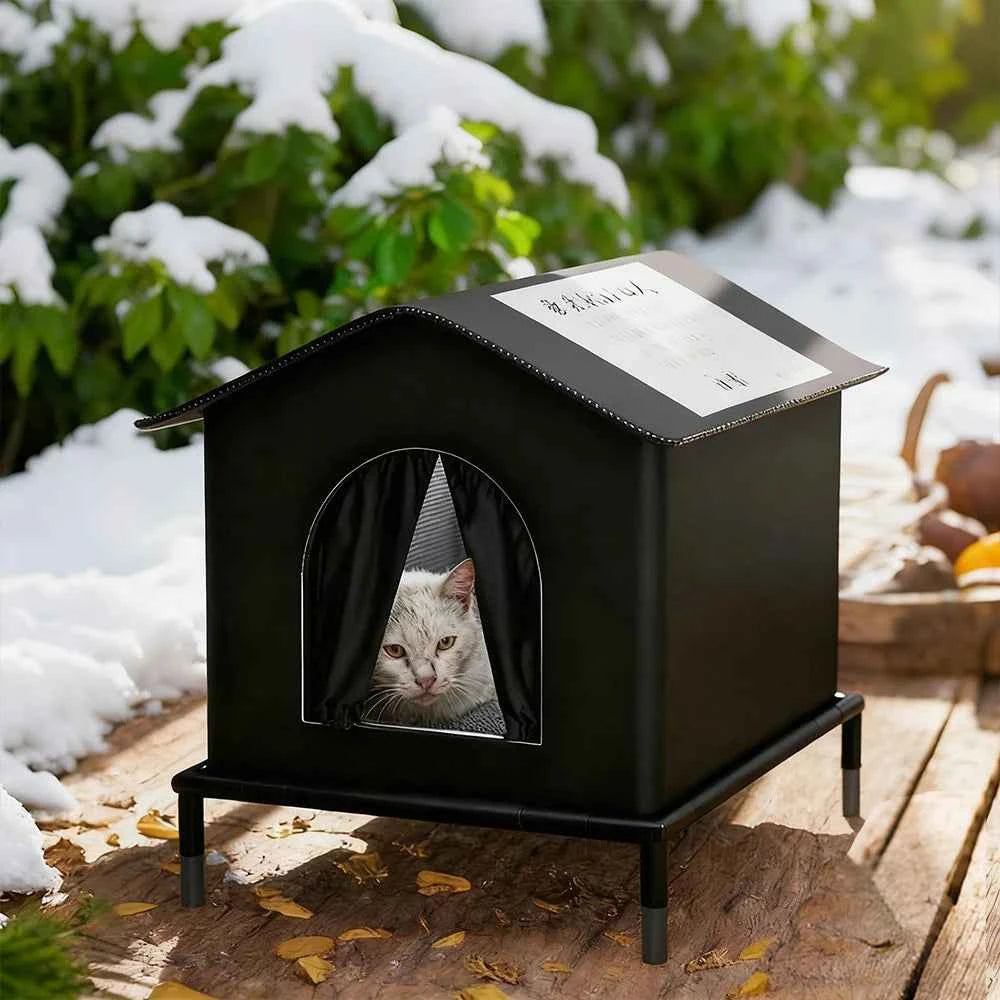 Insulated Outdoor Cat House – Waterproof All-Season Shelter