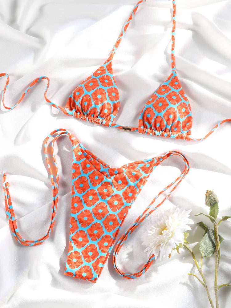 Miyouj Women's Bikini Set Push Up Bathwear 2026 Biquinis Female Swimsuits Print Two-Piece Set High Waist Bathsuits Sexy Swimwear