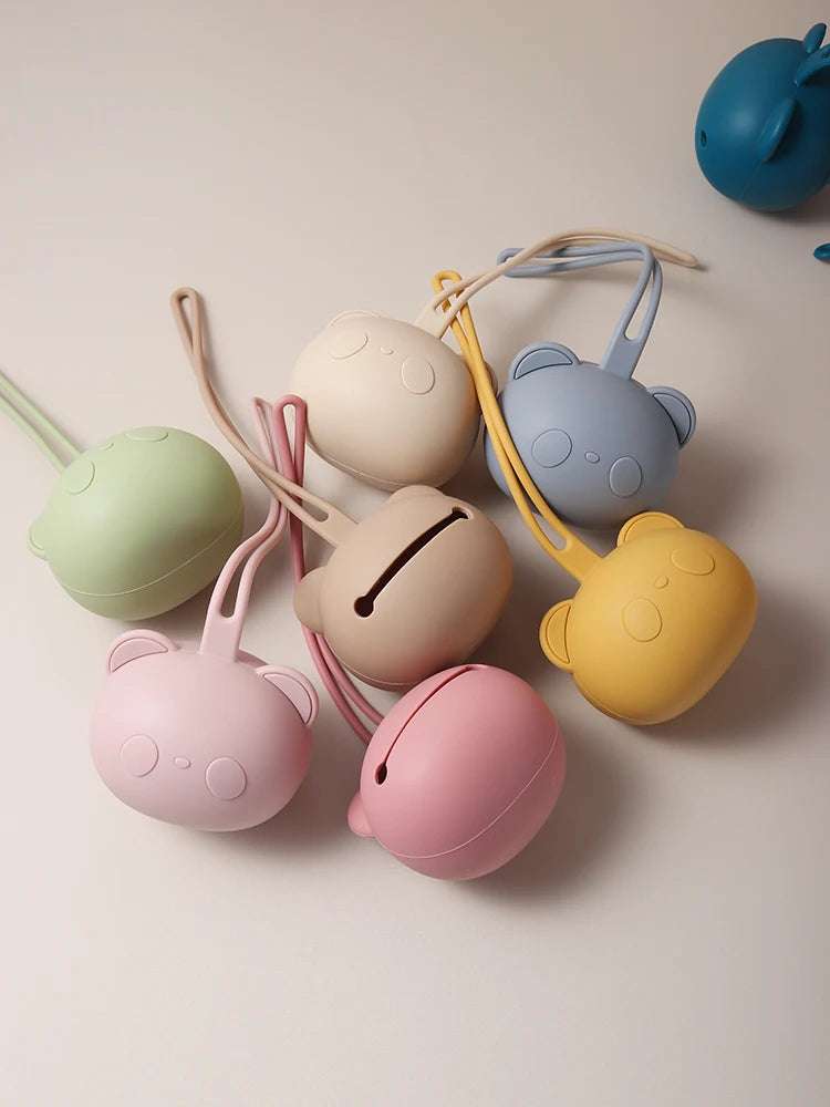 New arrival Hot Sell thick panda bear Shape  Baby Pacifier Case  Holder  Silicone Nipple Cover for infant