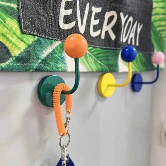 Non perforated magnetic hook for bathroom and kitchen, strong and seamless magnetic suction hook for refrigerator