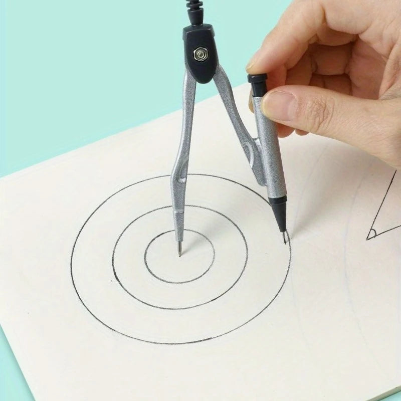 Drafting Tool Set Including Compass, Protractor, Ruler, Triangles And Writing Tools - Durable Math Tools for Students, Teachers