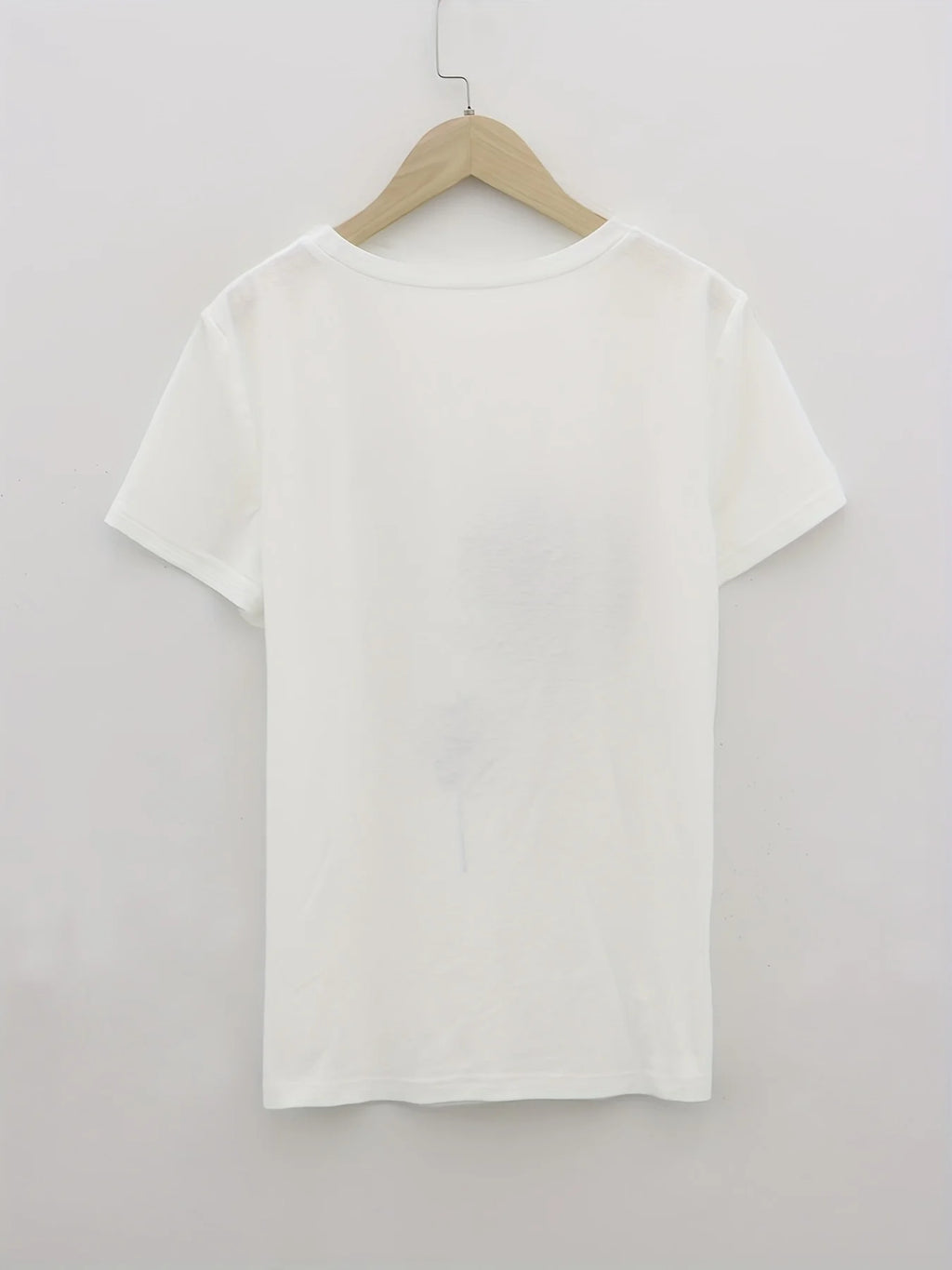 Dandelion Print Crew Neck T-Shirt, Casual Short Sleeve Top For Spring & Summer, Women's Clothing