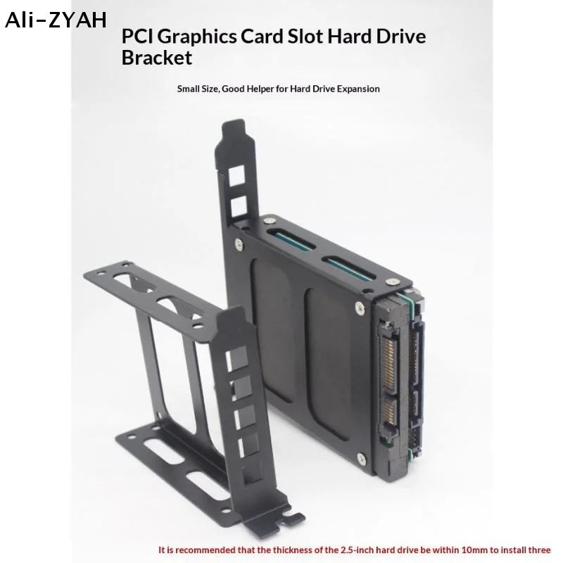 Desktop Computer Case SSD HDD Universal Hard Drive Bay PCI Card Slot Expansion Rack Suitable For 2.5-inch/3.5-inch Hard Drives