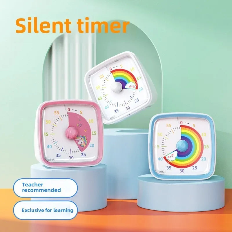 Kids Children Reminder Time Management Tool Visual Timer Night Light Ultra Silent Alarm Clock 60 Minutes Countdown Timer Digital