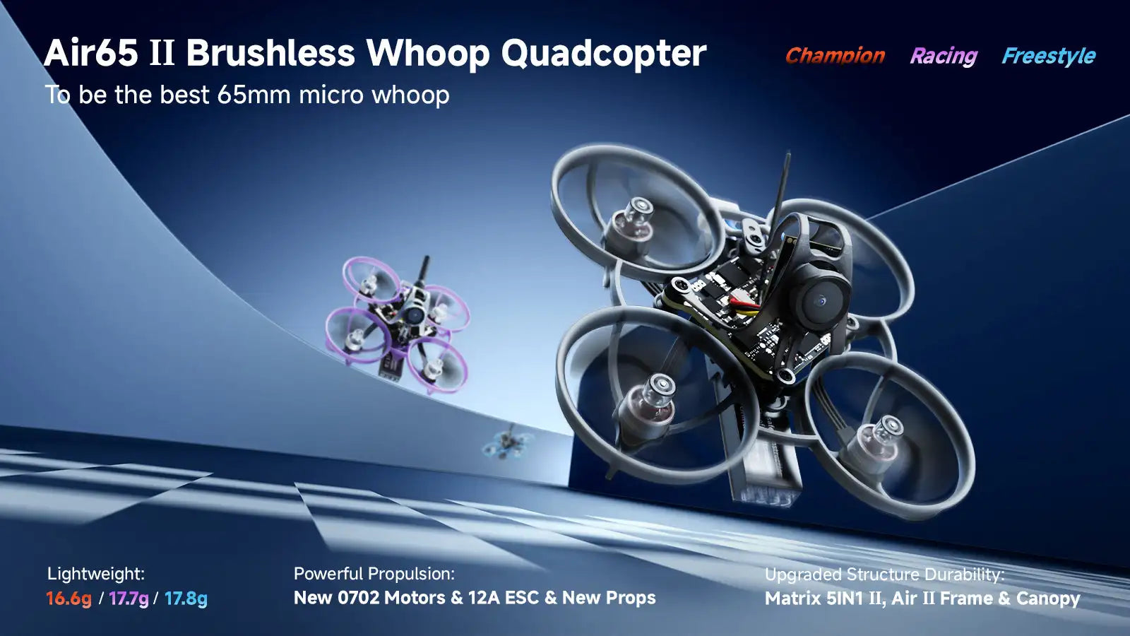 BETAFPV Air65 II Brushless Whoop Quadcopter Champion Racing,and Freestyle 65mm Micro Whoop