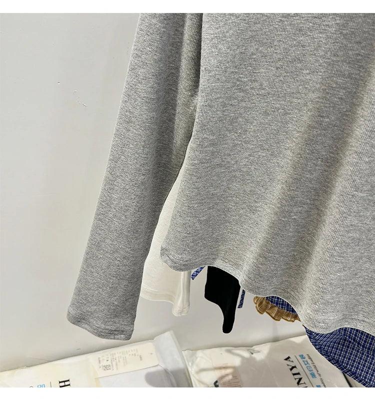 2026 Women's Basic Style Slim Fit V-Neck Long Sleeve T-Shirt Korean Style Versatile Simple Base Layer Top Casual Tee for Women