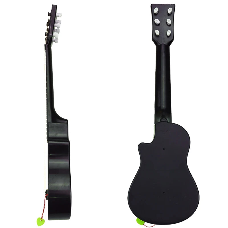 Kids 6 Strings Classical Guitar Steel Strings Pretend Play Toy Children Ukulele Musical Instrument for Boy Girl Birthday Gift
