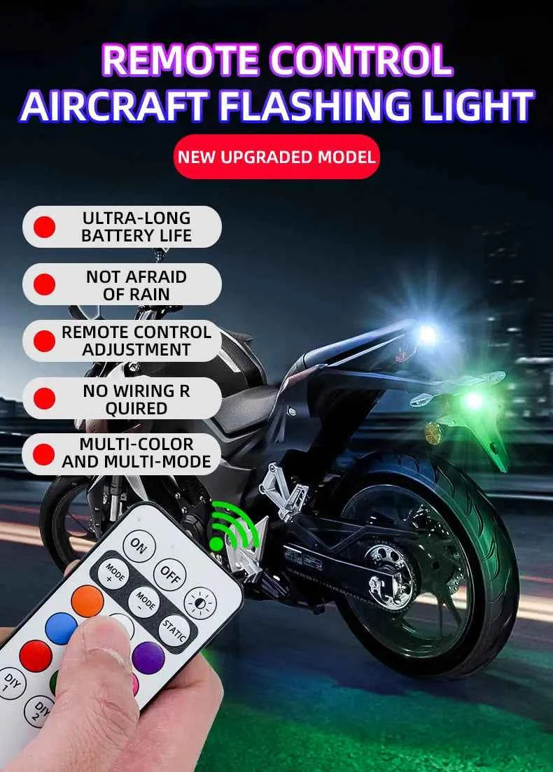 1/2/4pcs Wireless LED Strobe Lights Car Decor Atmosphere Light 8 Colors Rechargeable Led Lights Anti-Collision LED Warning Light