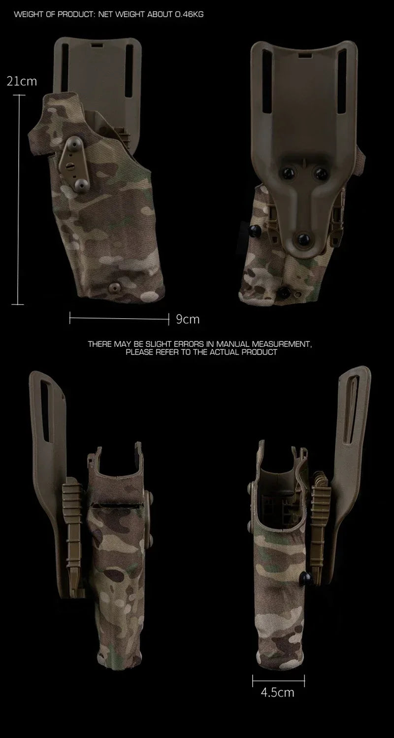 Tactical Gun Holster Glock17 Gen4 with X300 X300U Flashlight Quick Release Drop Leg Holsters Right Left Hand Pistol Gun Carry