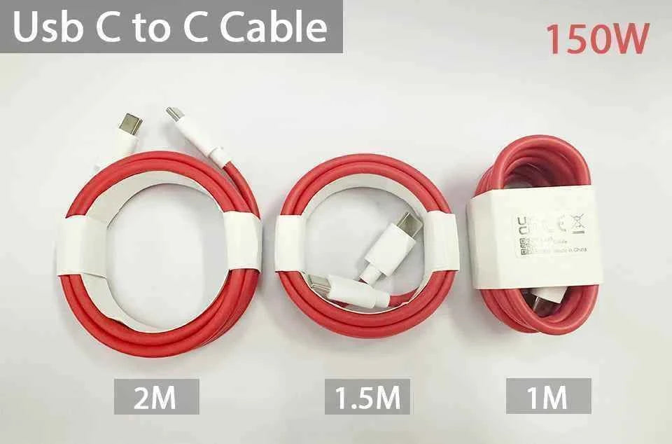 Original Oneplus Cable Supervooc 150w 100w 80w Usb Type C Warp Charge 65w Cables Usbc One Plus 13 13t 12 11 10 Nord 4 N30 SE