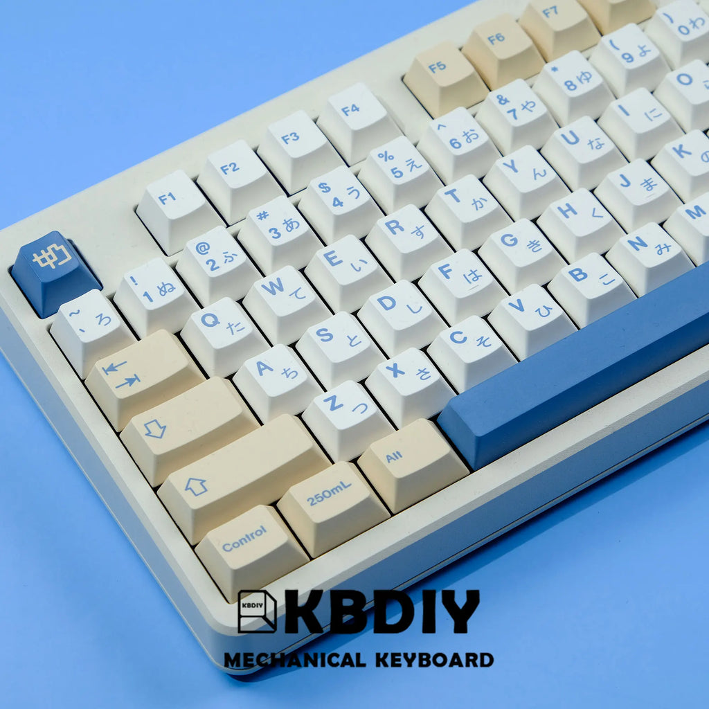 KBDiy 135 Keys/Set GMK Soymilk PBT Keycaps Cherry Profile MX Switch Korean Keycap for Mechanical Gaming Keyboard Custom Key Caps