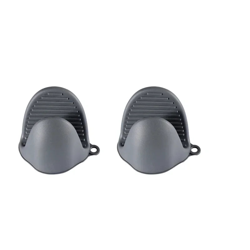 2PCS Oven Mitts Silicone Oven Glove Heat Resistant Pinch Mitts Anti Scalding Non Slip Gloves Clips Pot Holder Baking Oven Mitts