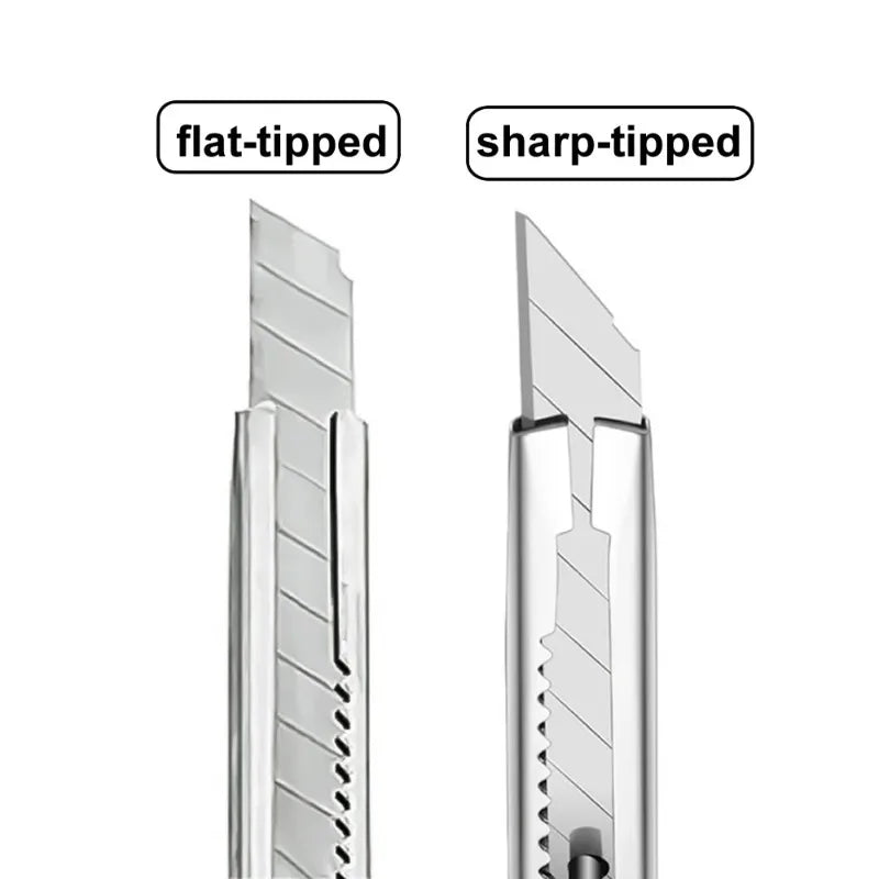 1/5/10Pcs Utility Knife Stainless Steel Paper Cut Box Cutter Tools Kit Non-Slip Blades Unboxing Knife Handicraft Carving Tools
