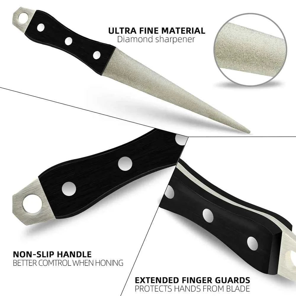 Whetstone Stone Diamond Knife Sharpener Knife Sharpening Curved Surface for Knife Scissors Honing Bar Kitchen Grinding Tool