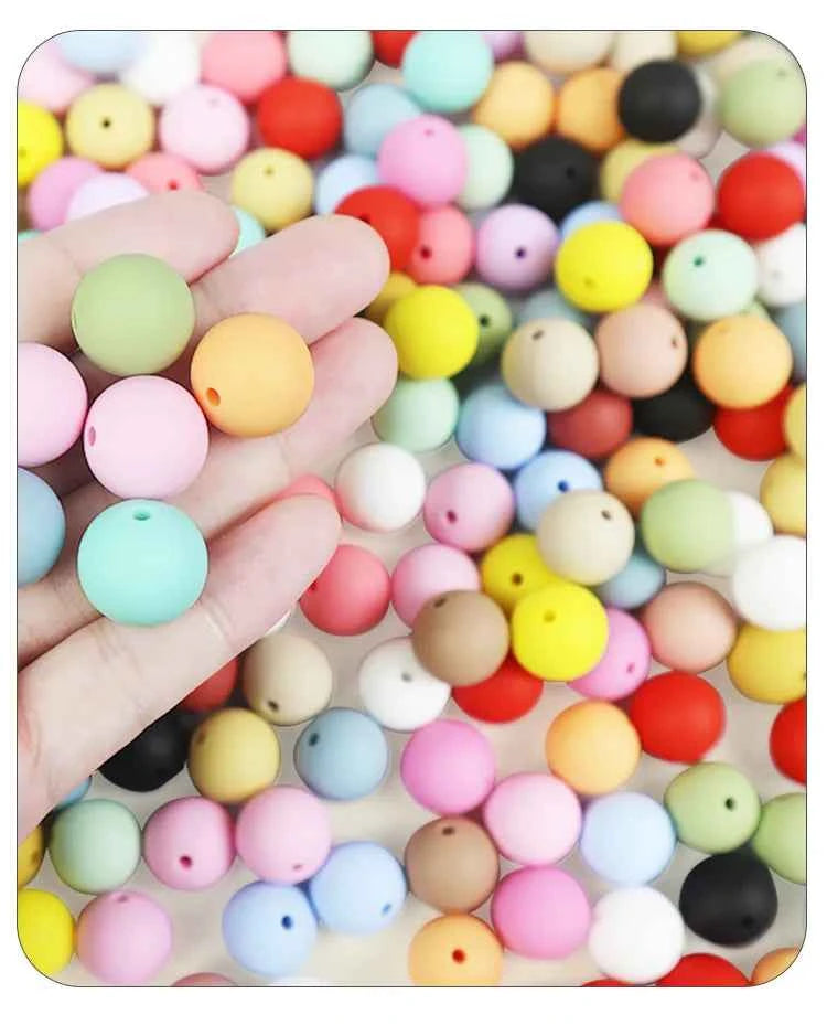 12mm Siilcone Round Beads 100/50/20Pcs For Jewelry Making To Make Bracelets DIY Keychain Necklace Jewelry Accessories BPA Free