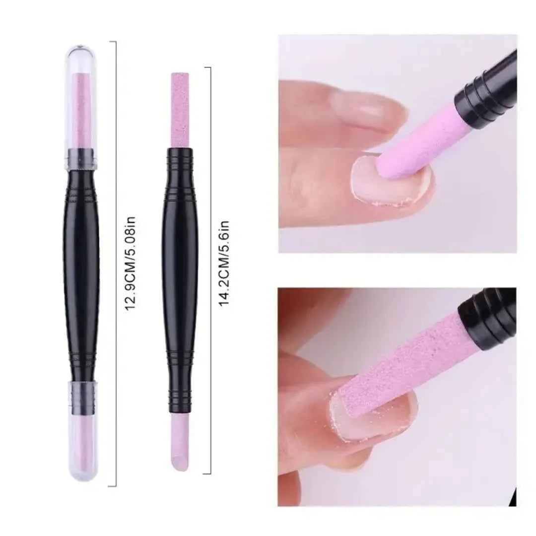 Dual-Ended Pumice Stone Nail File Pen – Cuticle Remover