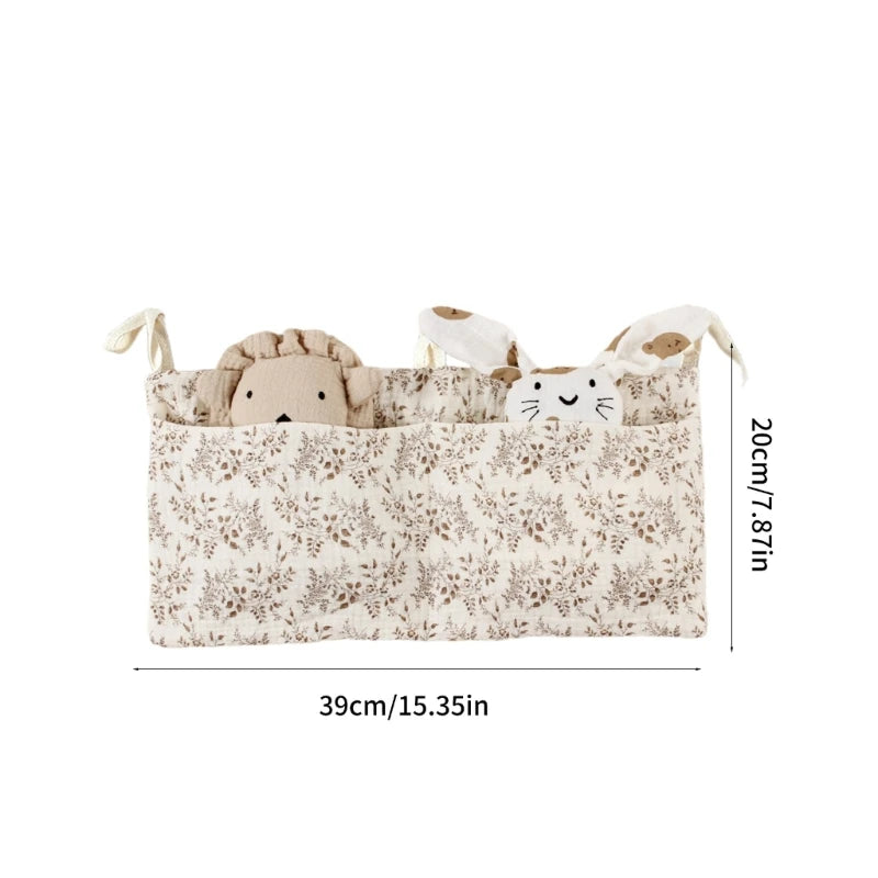 Baby Bedside Storage Bag Cribs Multifunctional Hanging Organizer Pocket for Drool Bibs Toy Diaper Baby Cribs Storage Bag