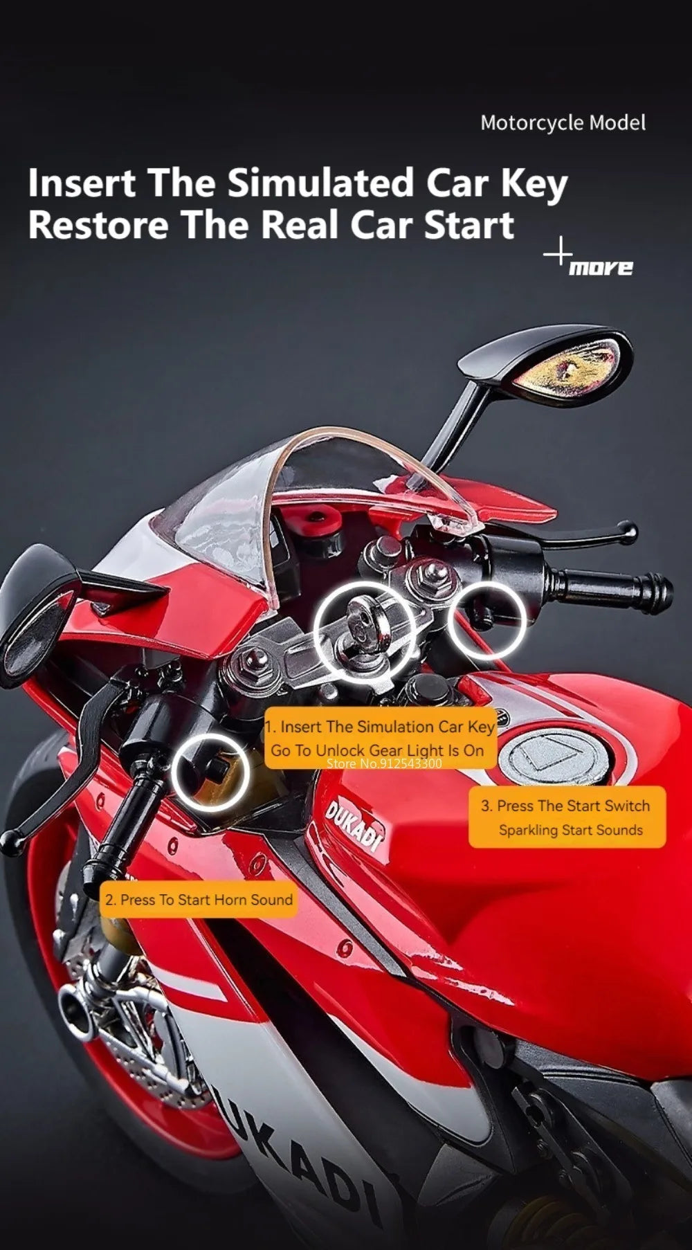 1:9 Scale 1299 Kawasaki ZX-10R Motorcycle Model Toy Car Diecast Metal Shock Absorption Racing Motor Models Boys Birthday Gifts