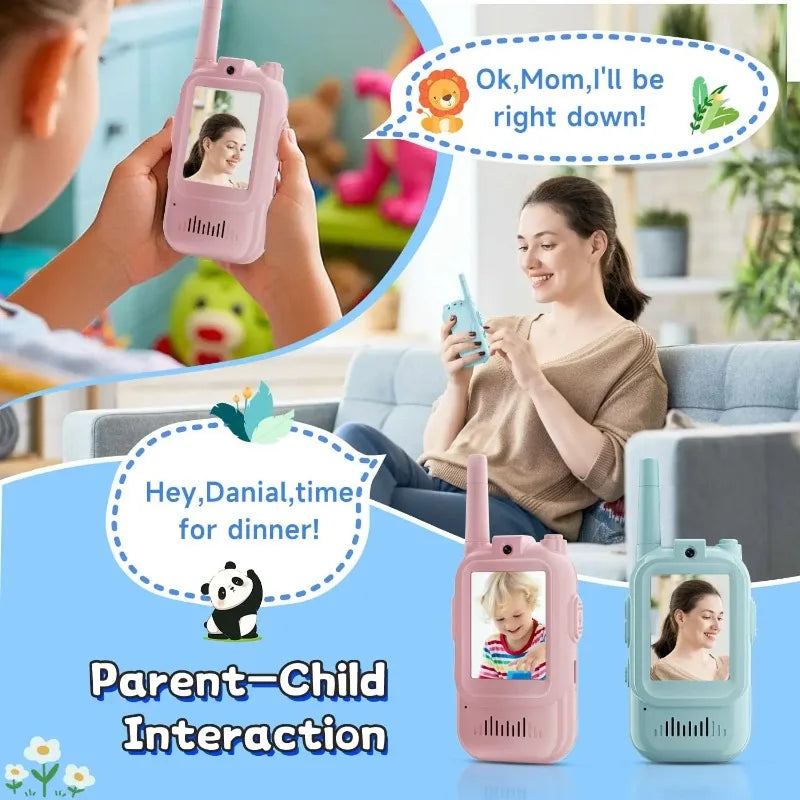Kids Walkie Talkies Packs Long Range Two Way Radio with Clear Sound for Boys Girls Age 3-12 Outdoor Camping Hiking Adventure Toy