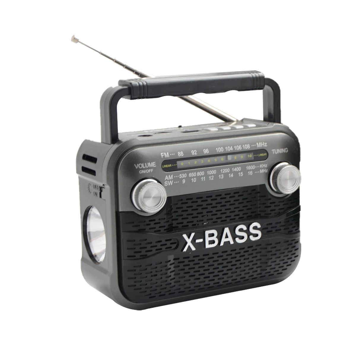 GREY Color Portable Bluetooth Radio With USB, TF Card And FM AM SW