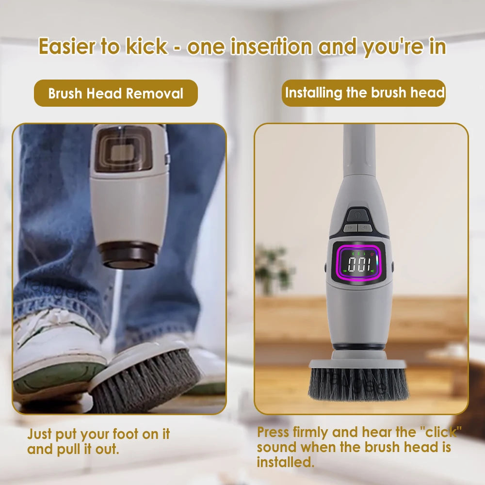 Cordless Electric Spin Scrubber With 10 Brush Heads