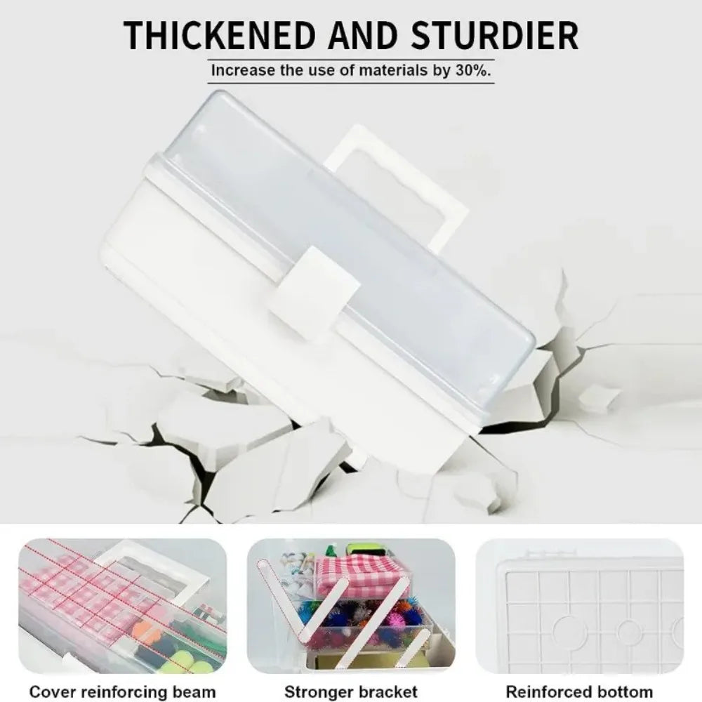 New 2/3 Layers Storage Box Large Capacity Plastic Nail Art Box Multifunctional Portable Jewelry Organizer Small Items
