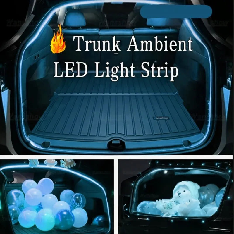 Car Trunk LED Strip Lights for The Interior Decoration of The Vehicle, Featuring Neon Lights and DIY Ambient Light Strips