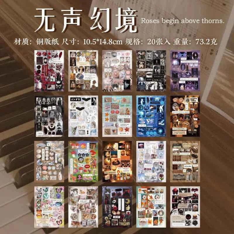 20 pcs Cartoon Sticker Books Journal Planner Decorative DIY Scrapbooking Sticker Laptop Student Korean Stationery Sticker Gift