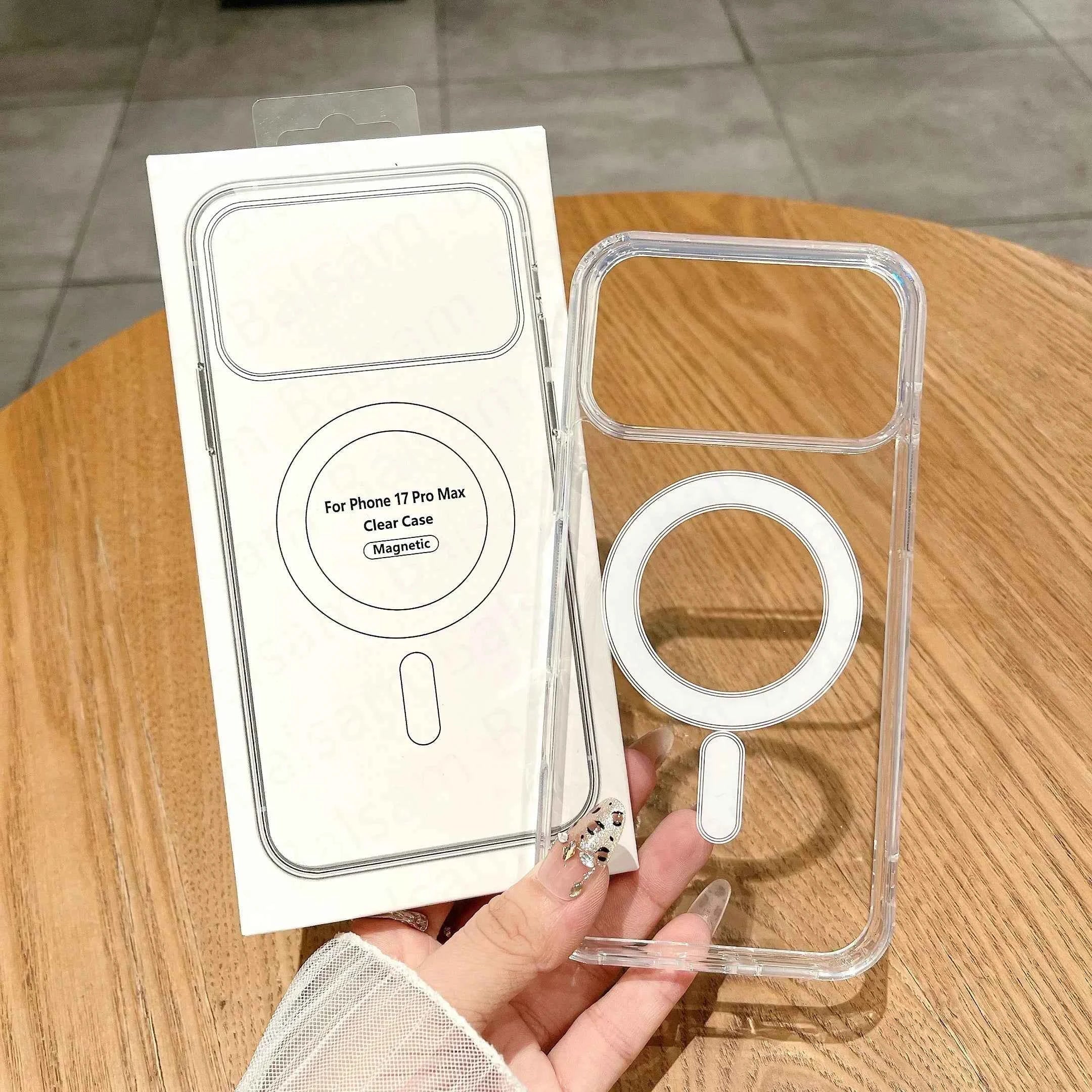 Upgrade Magnetic Case for New iPhone 17/16/15 Pro Max, Hard Acrylic Clear Cover with Magsafe Wireless Charging