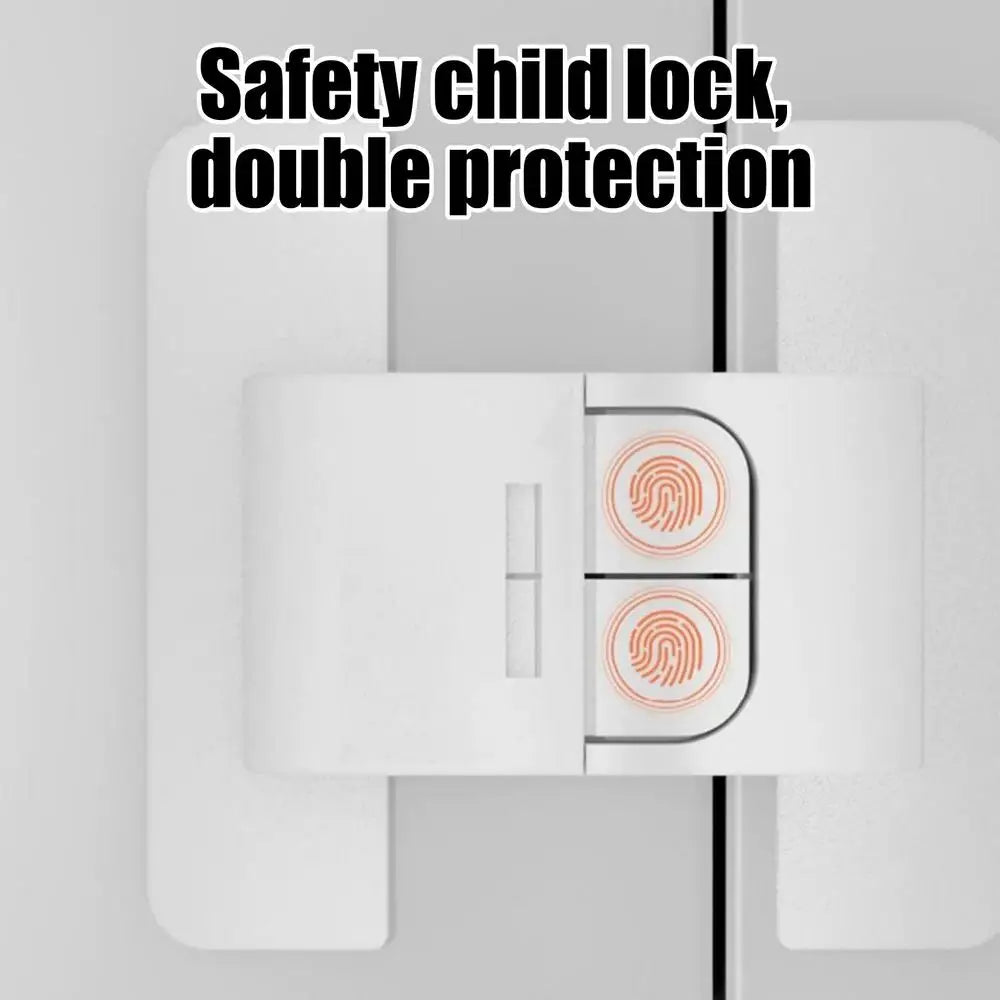 Refrigerator Locks Refrigerator Child Lock Self-Adhesive Fridge Closer Fixed Buckle for Glass Metal Protection Kids Adults Home