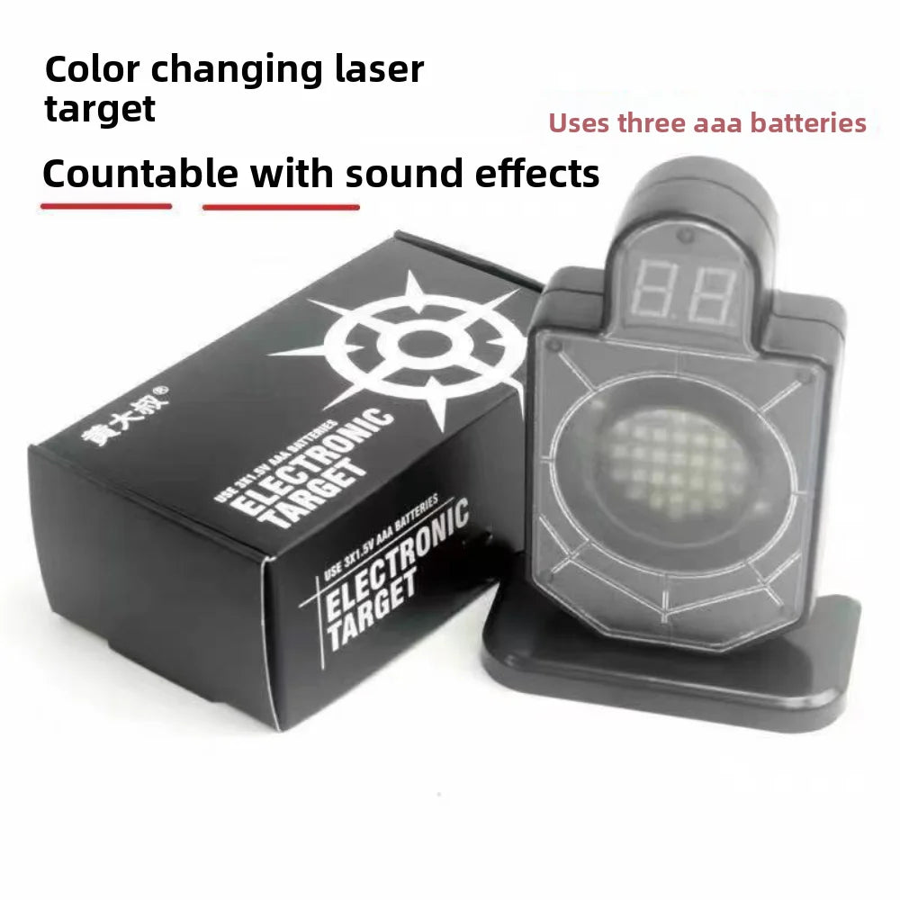 Kids Shooting Game Training Target Digital Auto Count LED Color Changing Light Sound Effect Toy Practice Accessory