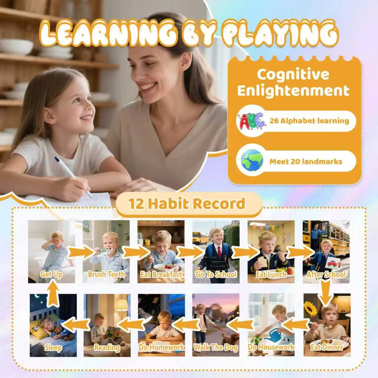 Kids Smartphone Toys, Kids Learning Toys with Dual Cameras, Kids Storytelling Phones, Early Childhood Educational Toys