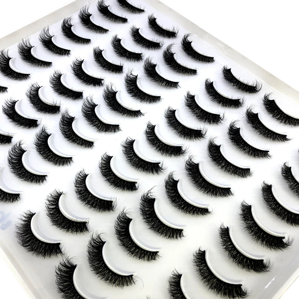 HBZGTLAD 30/40 pairs of natural long 3D artificial mink false eyelashes false eyelashes makeup set mink eyelashes extended eyela