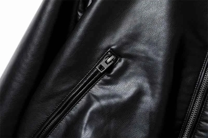 ZVRI Women's 2023 new vintage imitation leather bomber jacket coat top women's style