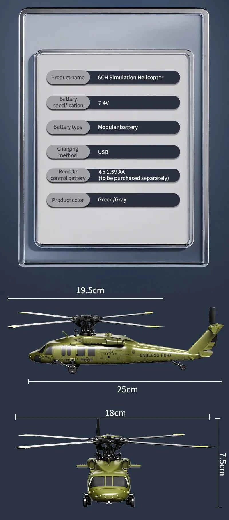JJRC U9901 RC Helicopter 6CH Brushless Inverted Flight Stunt Remote-Control Helicopter with 6axis Gyro Airplane Model Toy Gift