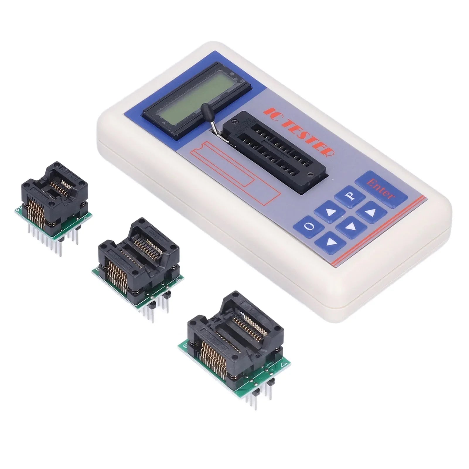 IC Transistor Capacitor Tester  Integrated Circuit Tester Diode Checker Detector with 5V 3.3V AUTO Mode