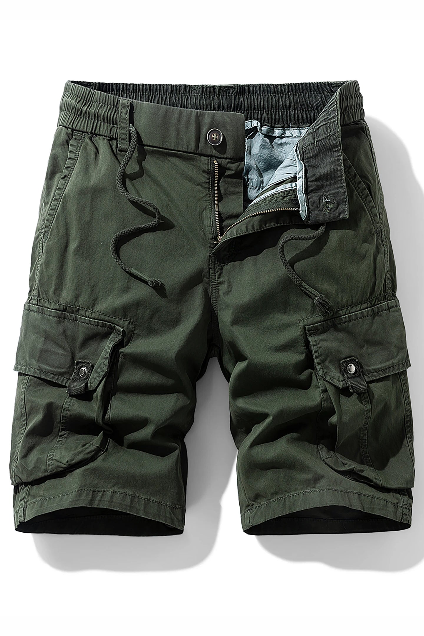 Men's Trendy Shorts - Summer Cotton-blend Breathable Multi-Pocket Outdoor Workwear Cargo Pants, Suitable for Hiking and Jogging