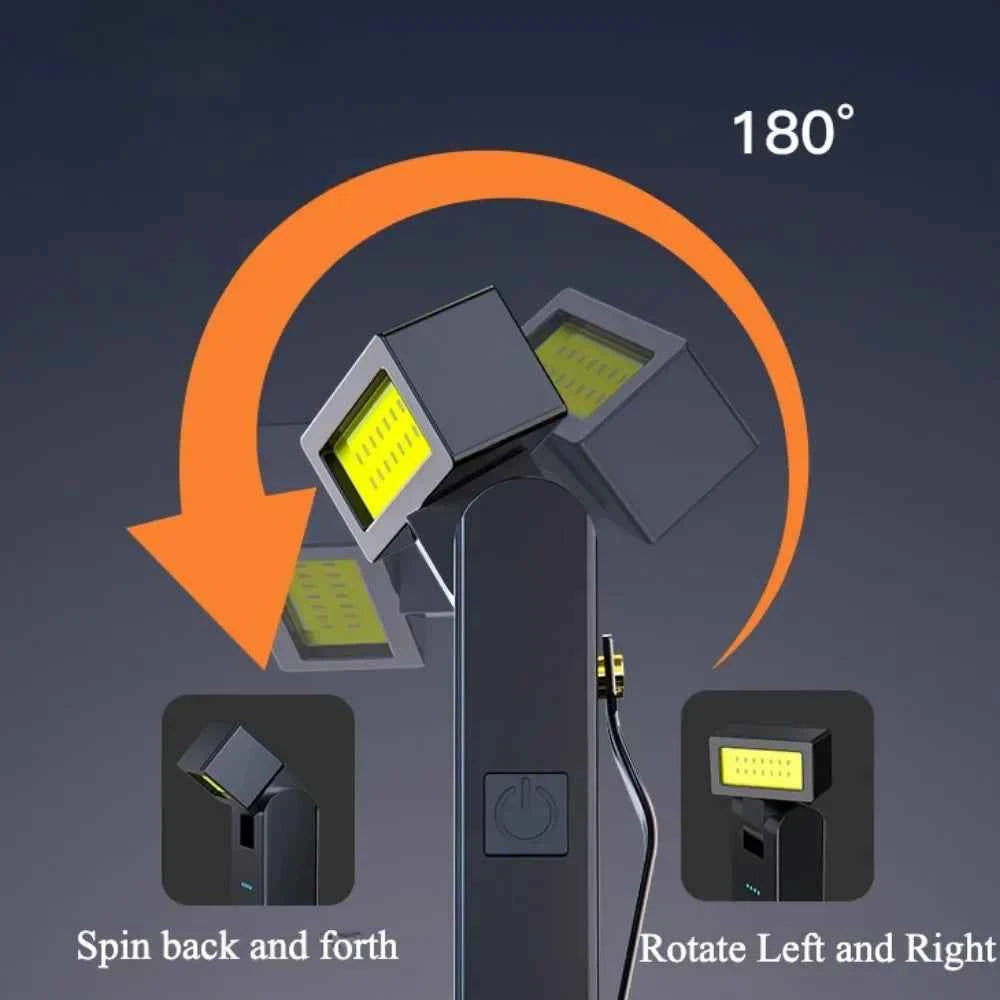 Magnetic Torch Light Work Light Rechargeable MINI COB Flashlight High Power Night Work Emergency Lamp Night Light Small Car Lamp