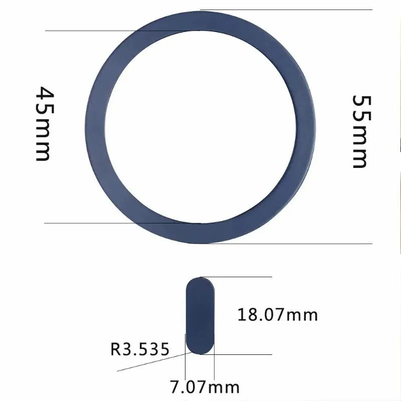 Universal Metal Plate Ring for Magsafe Magnetic Sticker Support Wireless Charger Mobile Phone Sheet for Magnet Car Holder