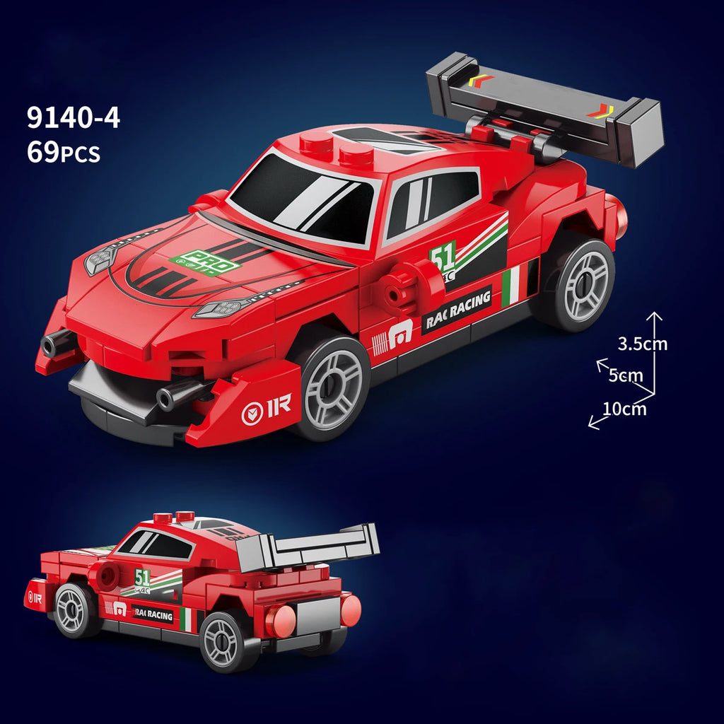 MOC Car Speed RX7 AE86 Chiron R8 Creative Racing Vehicle Model Building Block Super Race brick City Rally Sport Toy Technical