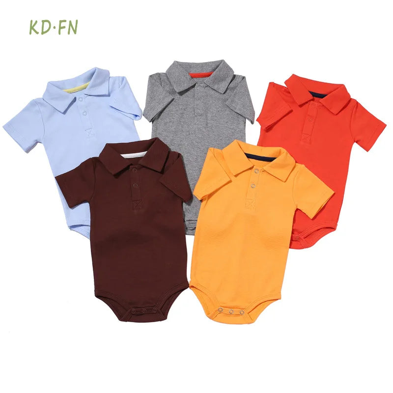 Bodysuit & One Pieces Baby Clothes Summer Short-sleeved Polo Baby Jumpsuit Crawling Clothes Baby Clothes Romper Newborn Clothes