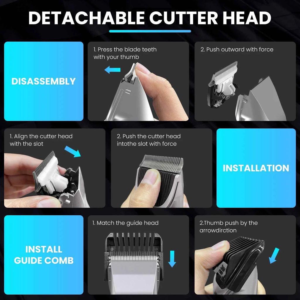 Sejoy Electric Hair Clippers Men Professional kit USB Rechargeable Men's Barber Hair Cutting Machine Beard Trimmer For Men Kids