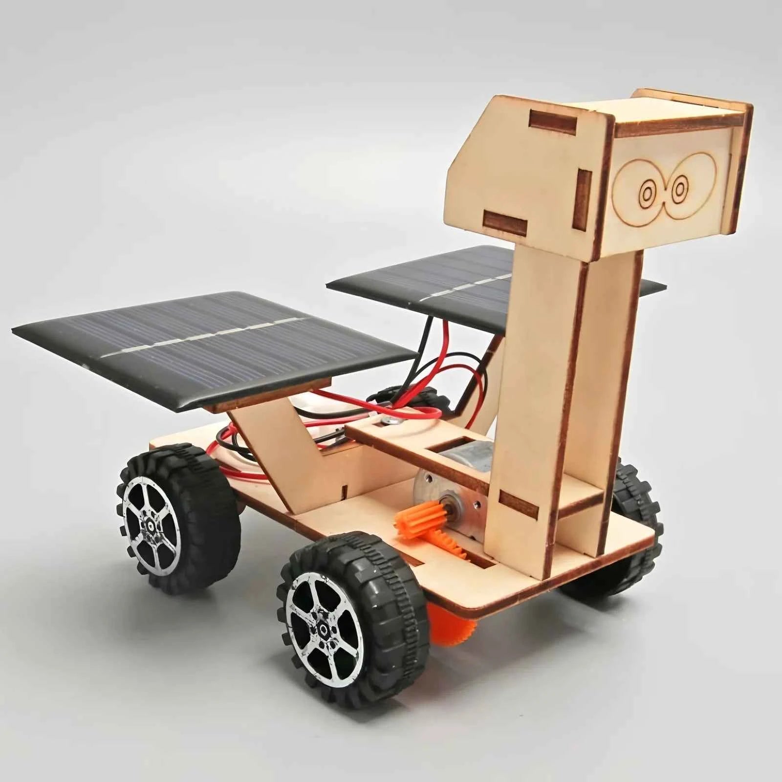 Solar Car Lunar Exploration Vehicle Children's Diy Hand-Assembled Model Diy 3d Wooden Puzzle Science And Education Toys