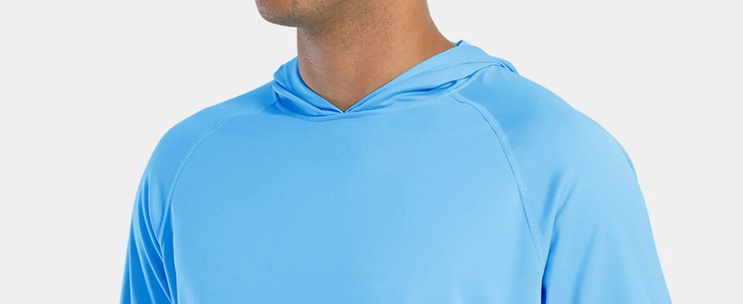 TACVASEN Sun Protection Shirts Mens Long Sleeve Hoodie Casual UV-Proof T-Shirts Breathable Lightweight Quick Dry T shirts Swim