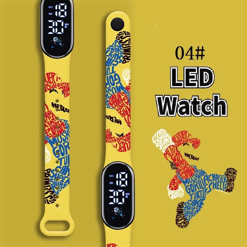 Kids LED Watch Touch Control Digital Watch Silicone Strap Waterproof Sport Wristwatch for Boys Girls Children Birthday Gift