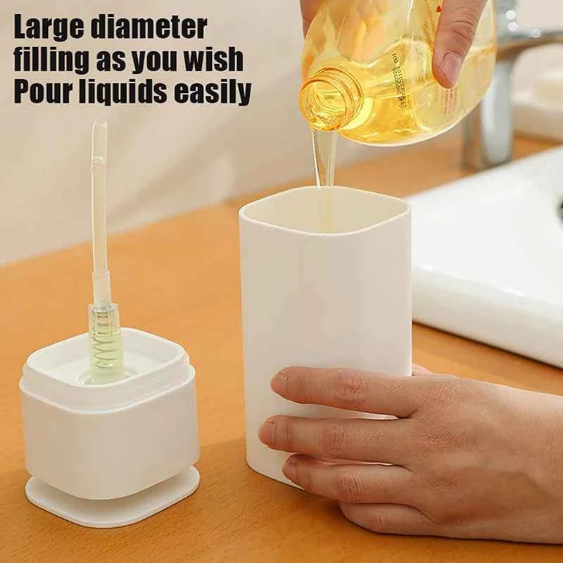 1pc 250/500ML Makeup Remover Detergent Bottle Empty Press Pump Dispenser Plastic Nail Polish Removers Cleaner Portable Care Tool