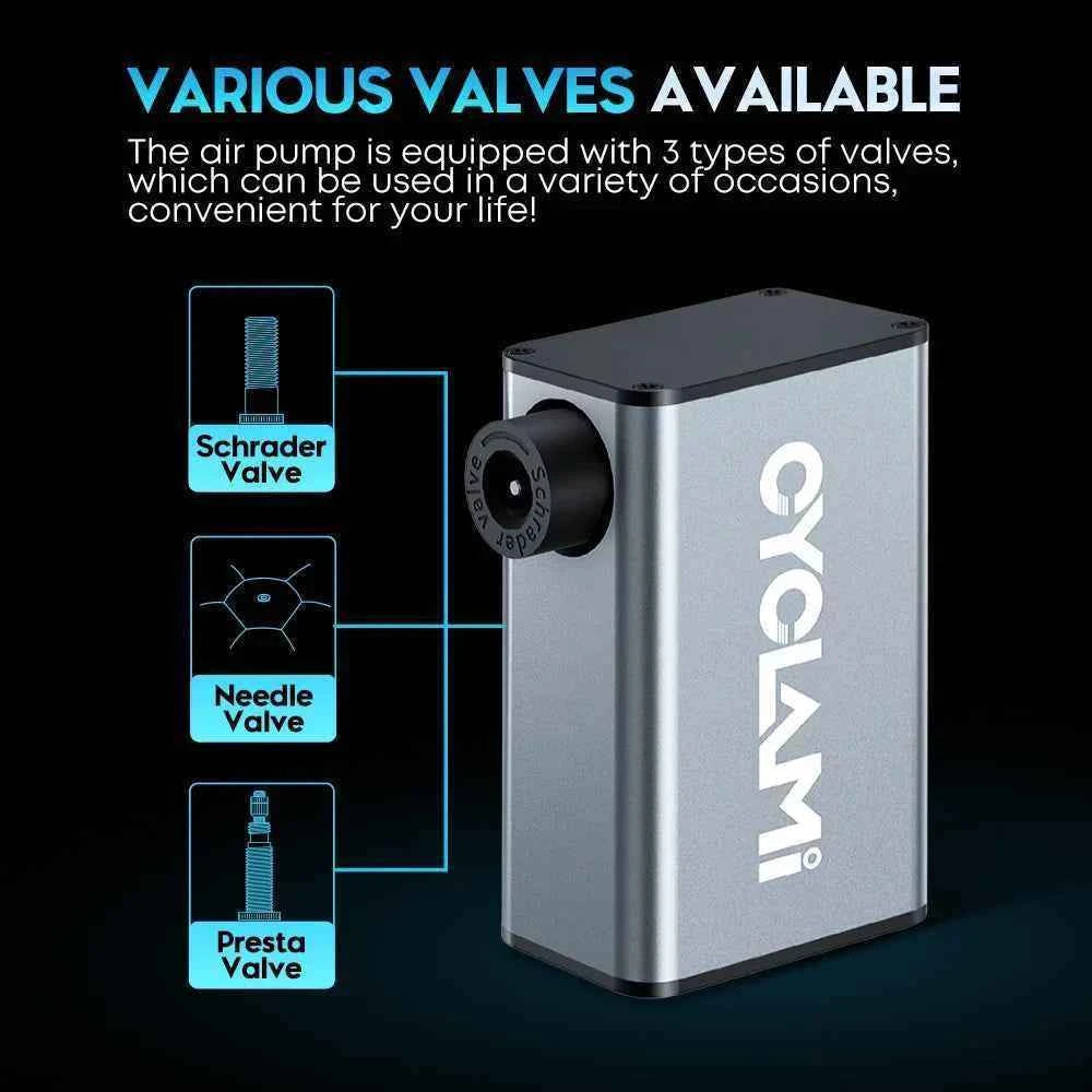 150 PSl Bike Air Electric Pump CYCLAMI A3 MAX Real-time Data Display Portable Pocket Auto MINI Tire Inflator For Bicycle Car