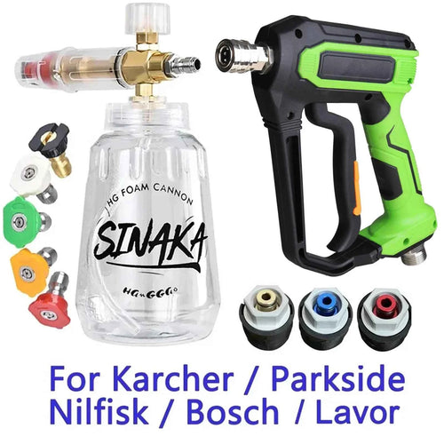 1L Car Washer Water Gun Cleaning Foam Generator Snow Foam Lance 1/4" Quick Release Nozzles for Parkside Karcher Daewoo Lavor