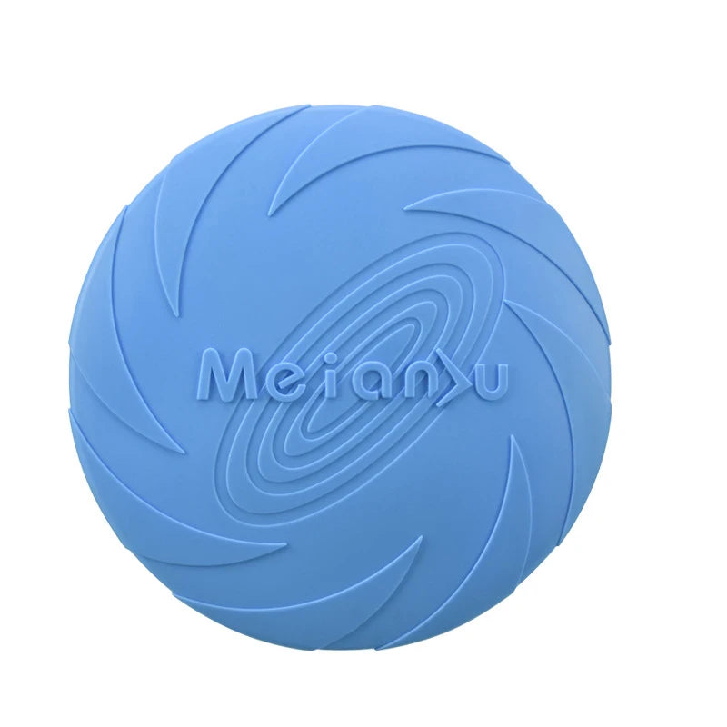 Blue Color Silicone Dog Flying Disc Toy – Durable Chew & Fetch Fun